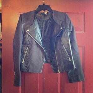 Leather and suede jacket